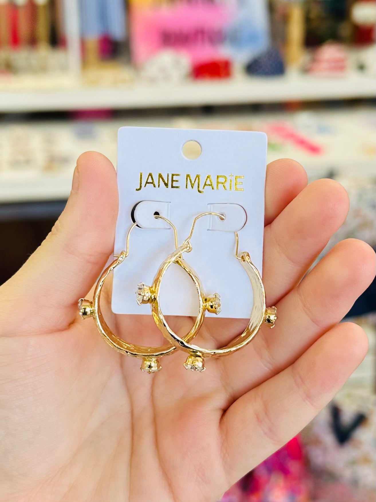 Jane Marie Gold Bubble Hoop Earrings