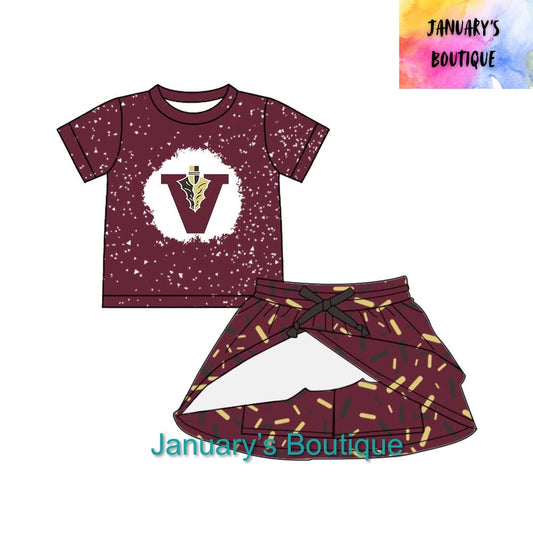 Girl’s Vidalia Indians Skorts Set