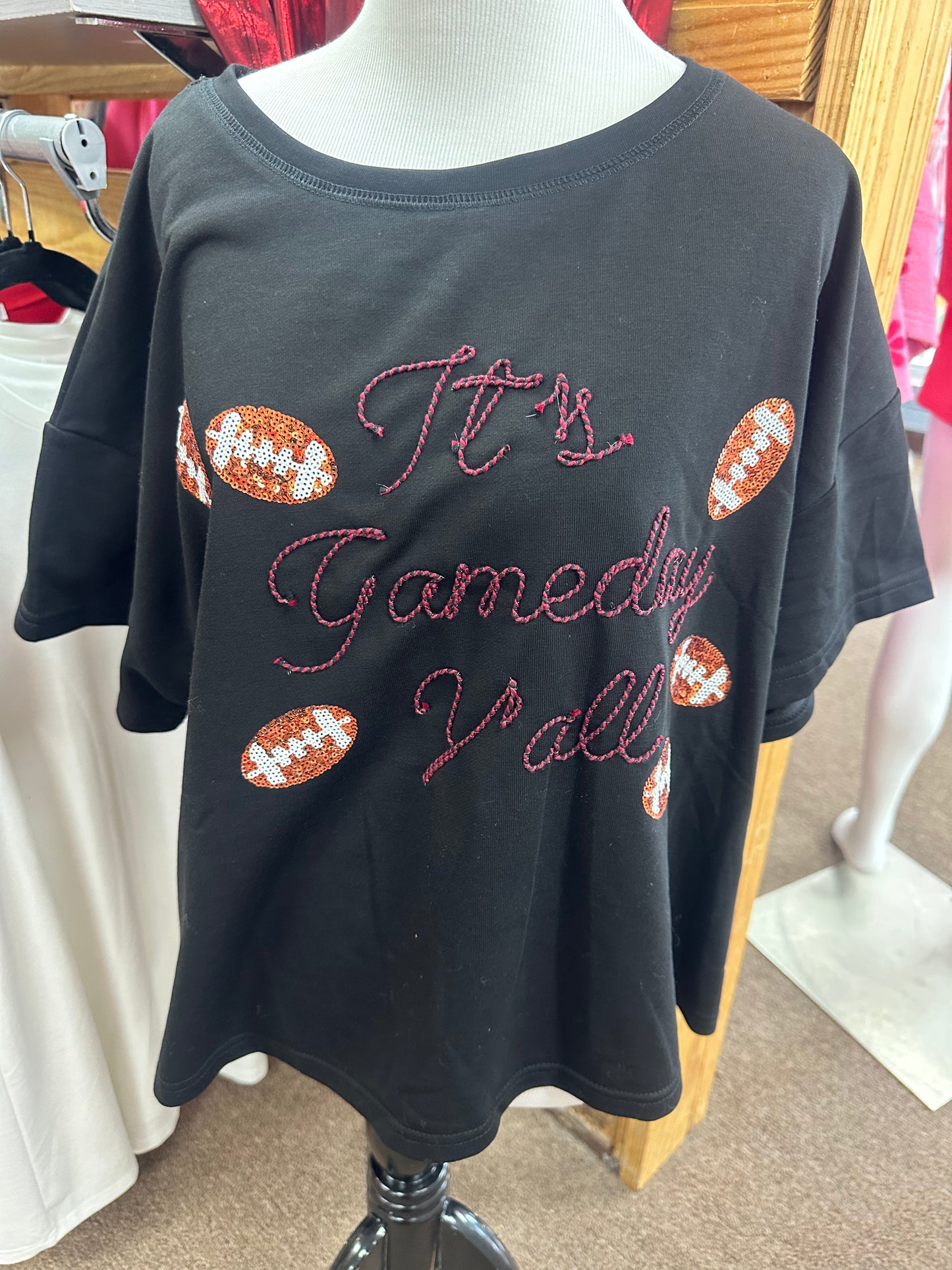 Women’s Peach Love IT’S GAME DAY Y’ALL Top