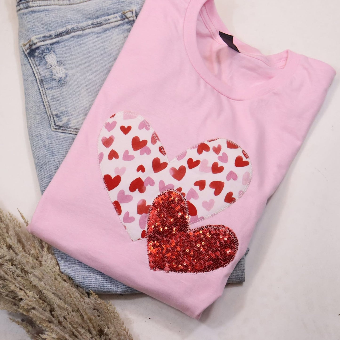 Women’s Sequin & Appliquéd Heart T-shirt