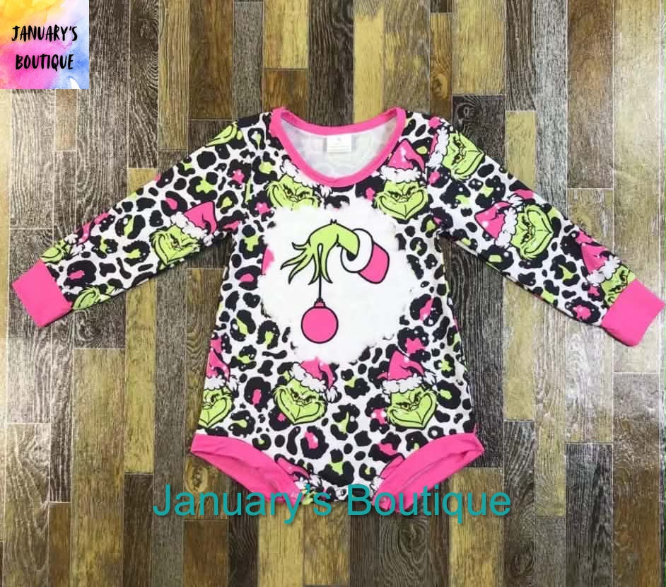 Girl’s Leopard Grinch Bubble