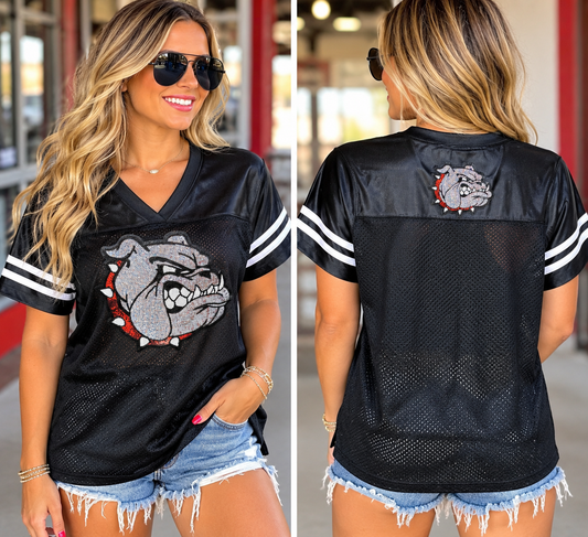 Women’s Sequin Bulldog Jersey