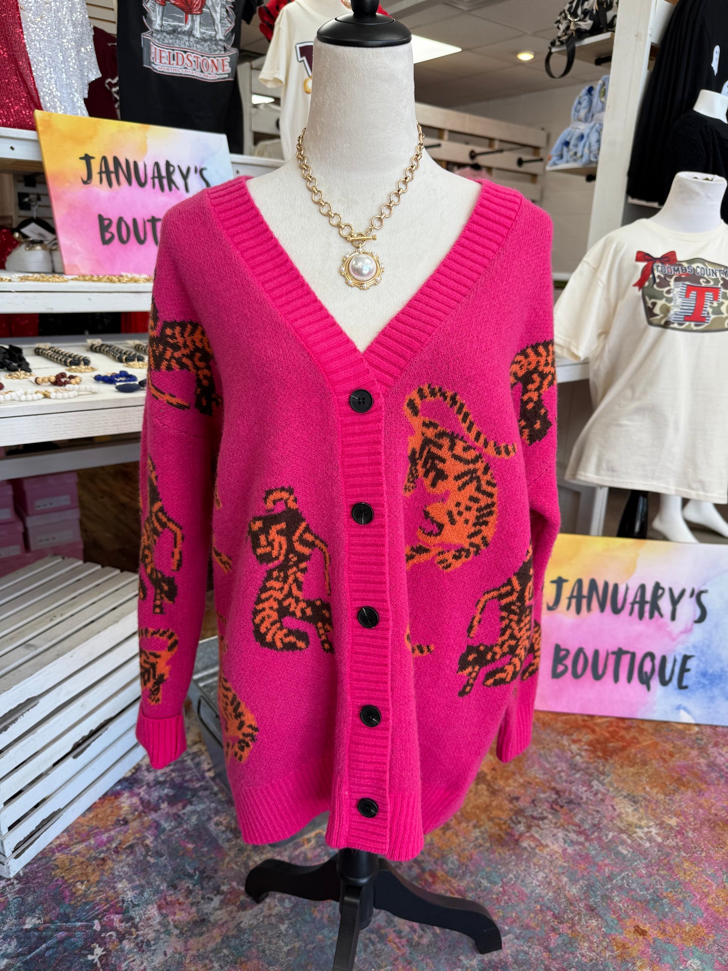 SC Women’s Pink Tiger Cardigan