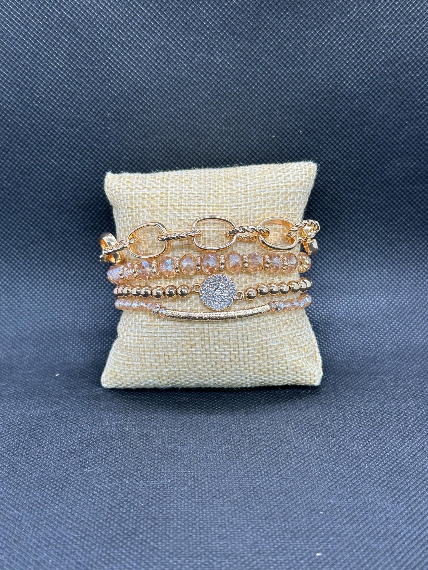 KK 5 Pcs Decorative Golden Bracelet Set