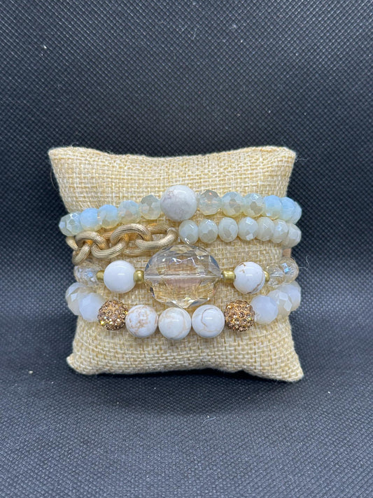 KK Chunky Stone/Beaded Bracelet Set