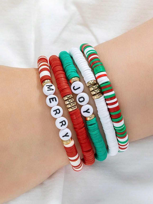 KK 5pcs Decorative Christmas Bracelets