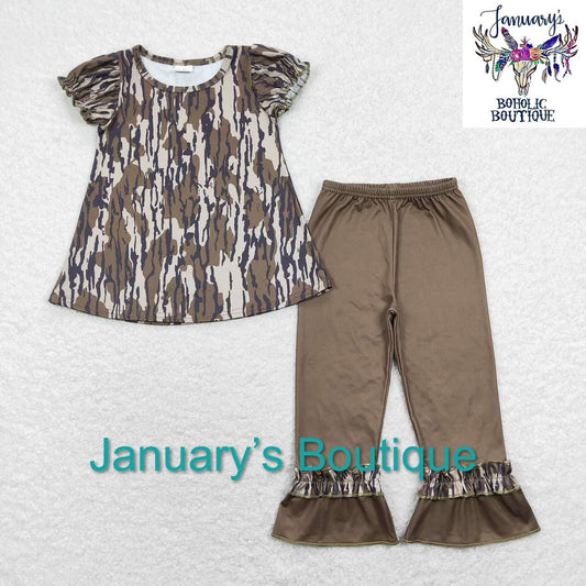 Girls Camo Pant Set