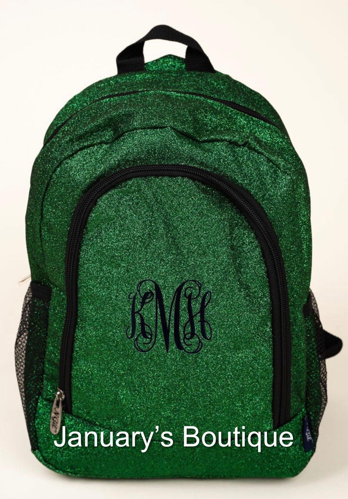 Girls Sparkly Green Medium Backpack