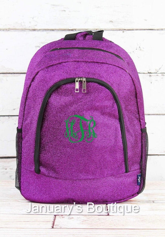 Girls Large Sparkly Purple Backpack