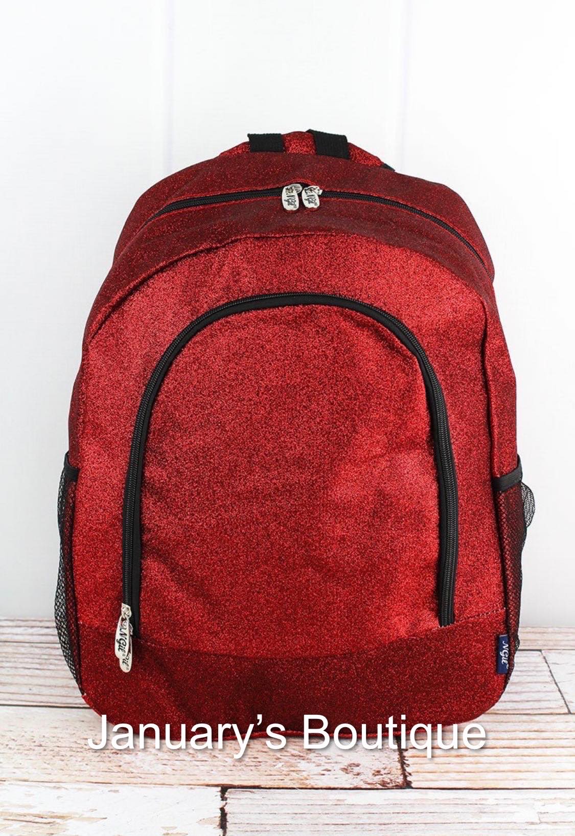 Girls Large Sparkly Red Backpack