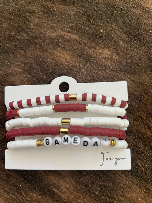 Game Day Maroon Bracelets