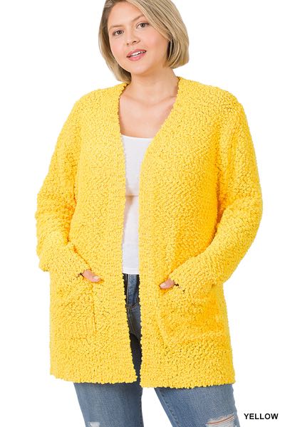 Womens Bright yellow Cardigan