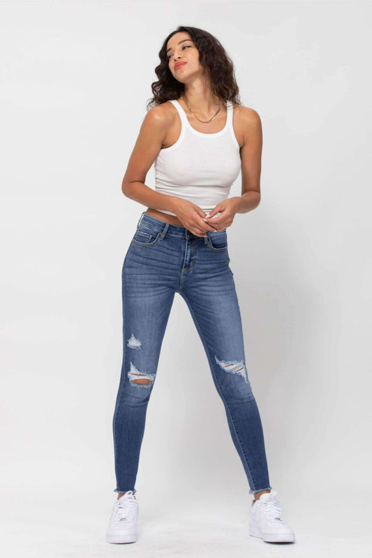 Womens Cello Distressed Denium Jeans