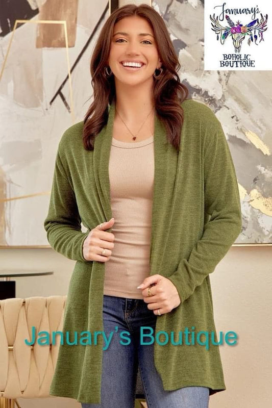 Womens Plus Dear Scarlett Olive Cardigan